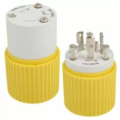 Hubbell Yellow Locking Plugs