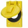 Hubbell Yellow Spring-Loaded Lift Cover Plates