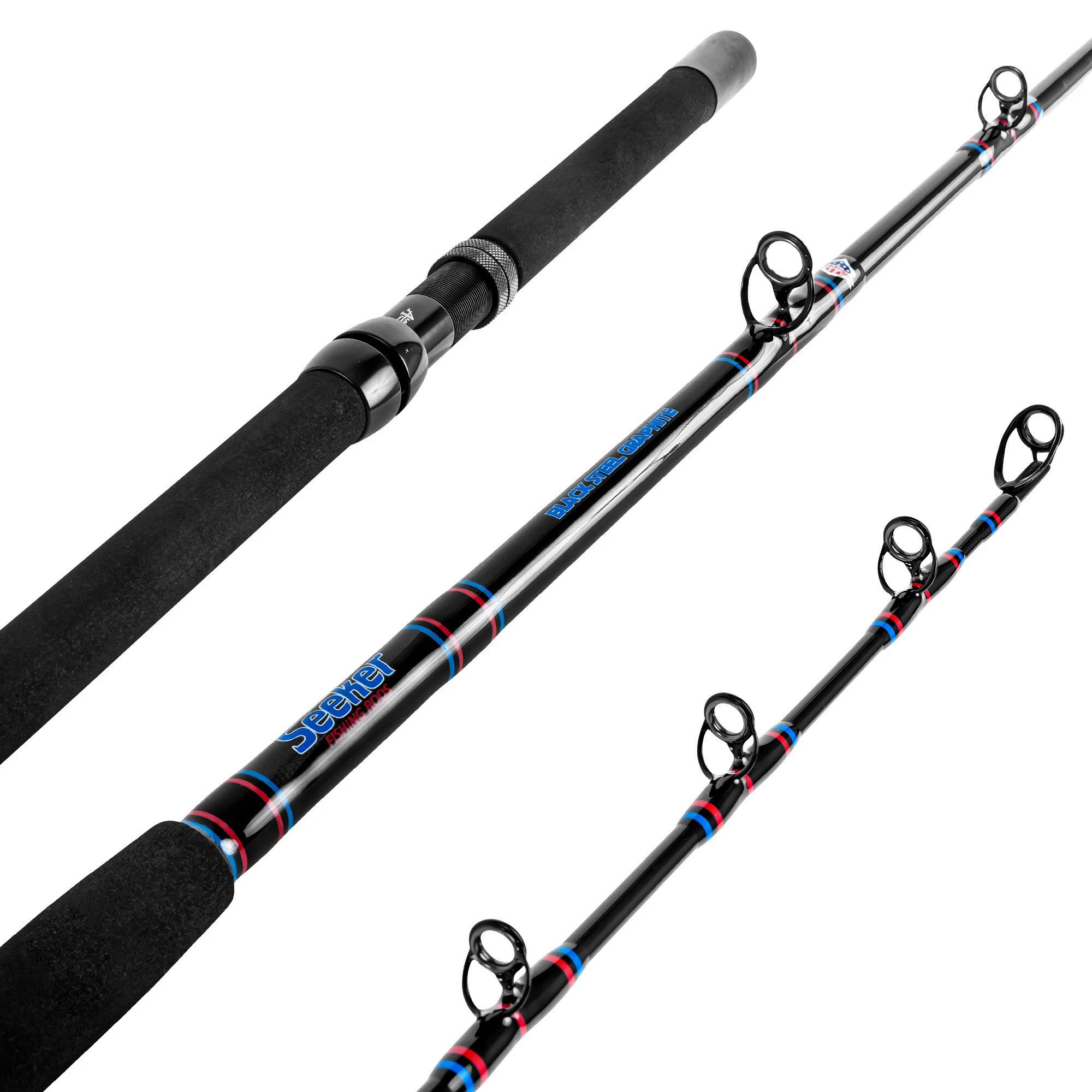 Seeker Rods Seeker Black Steel Jig And Live Bait Conventional Rods - Image 2